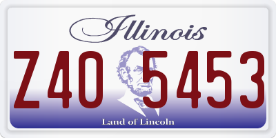 IL license plate Z405453