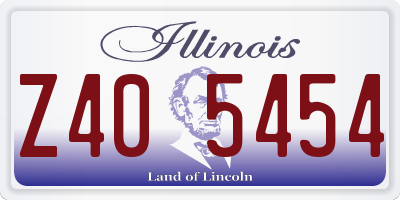 IL license plate Z405454