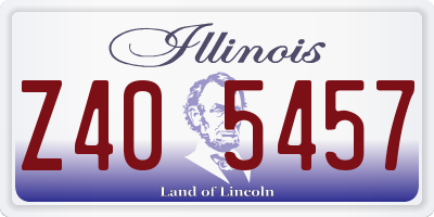 IL license plate Z405457
