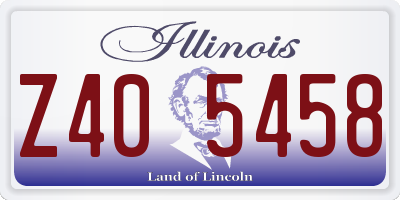IL license plate Z405458