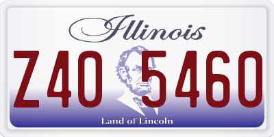 IL license plate Z405460