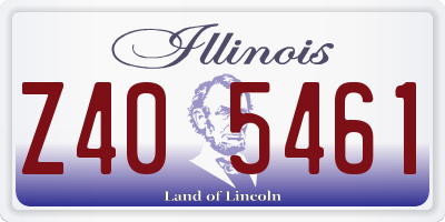 IL license plate Z405461