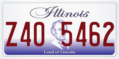 IL license plate Z405462