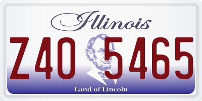IL license plate Z405465