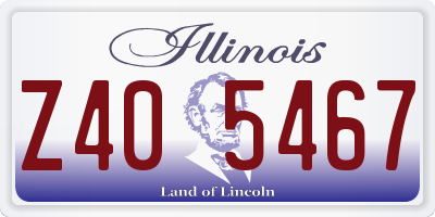 IL license plate Z405467