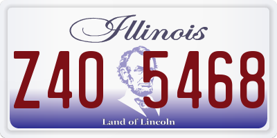 IL license plate Z405468