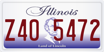 IL license plate Z405472