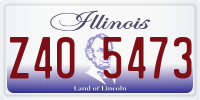 IL license plate Z405473