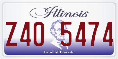 IL license plate Z405474
