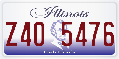 IL license plate Z405476