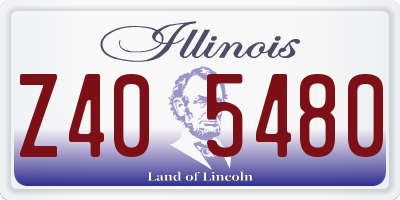 IL license plate Z405480