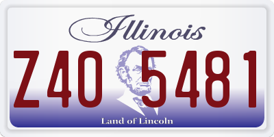 IL license plate Z405481