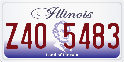 IL license plate Z405483