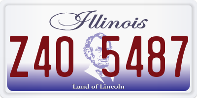 IL license plate Z405487