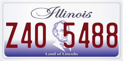 IL license plate Z405488