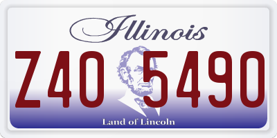 IL license plate Z405490