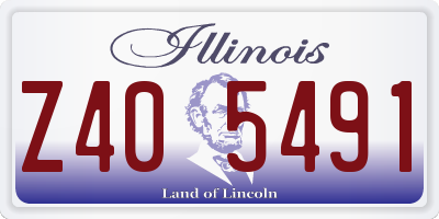 IL license plate Z405491