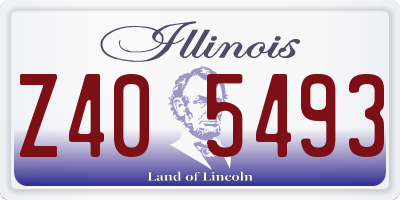 IL license plate Z405493