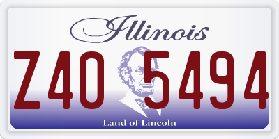 IL license plate Z405494