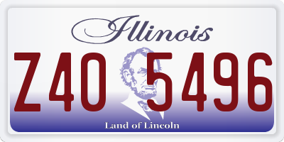 IL license plate Z405496