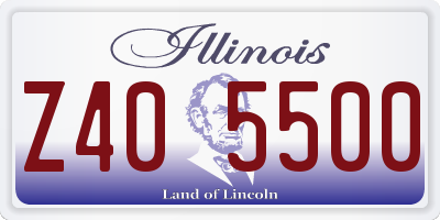 IL license plate Z405500