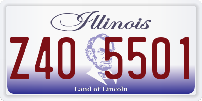 IL license plate Z405501
