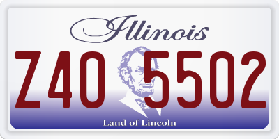 IL license plate Z405502