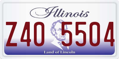 IL license plate Z405504