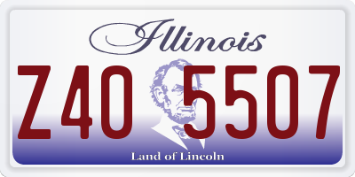 IL license plate Z405507