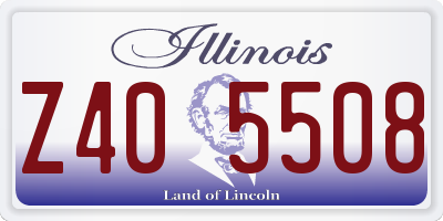IL license plate Z405508