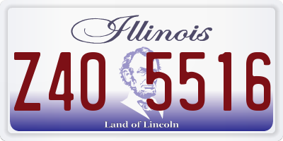 IL license plate Z405516