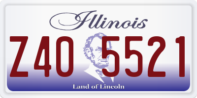 IL license plate Z405521