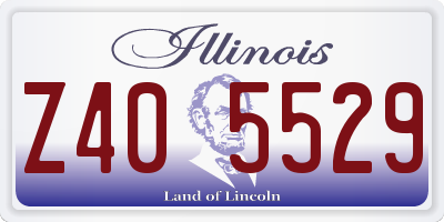 IL license plate Z405529