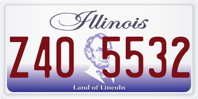 IL license plate Z405532