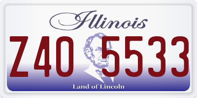 IL license plate Z405533