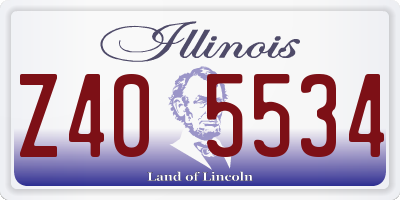 IL license plate Z405534