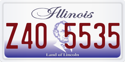IL license plate Z405535