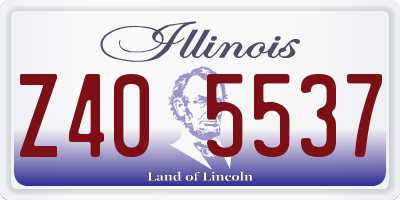IL license plate Z405537