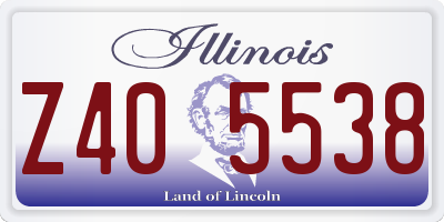 IL license plate Z405538
