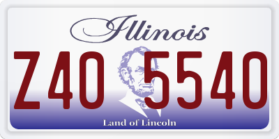 IL license plate Z405540