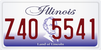 IL license plate Z405541