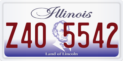 IL license plate Z405542