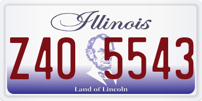 IL license plate Z405543
