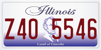 IL license plate Z405546