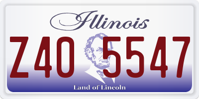 IL license plate Z405547