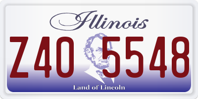 IL license plate Z405548
