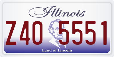 IL license plate Z405551