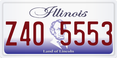 IL license plate Z405553