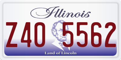 IL license plate Z405562