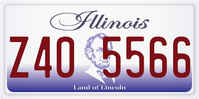 IL license plate Z405566